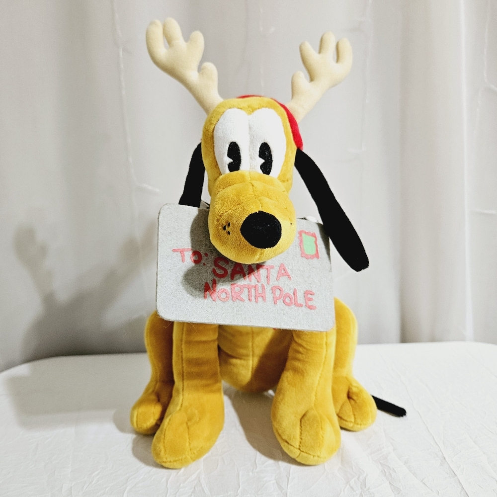 Disney Parks - Christmas Pluto Letter To Santa Plush - 2019